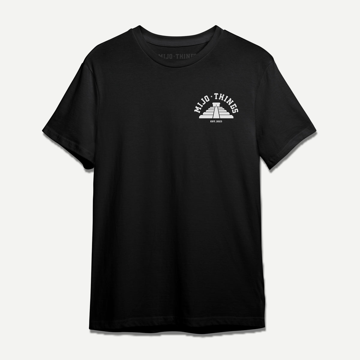 Tシャツ・カットソー STONE  Logo Print Short Sleeve T-Shirt Black 2100020S0 MTTShirtMockup1500pxSqGrayBkgn