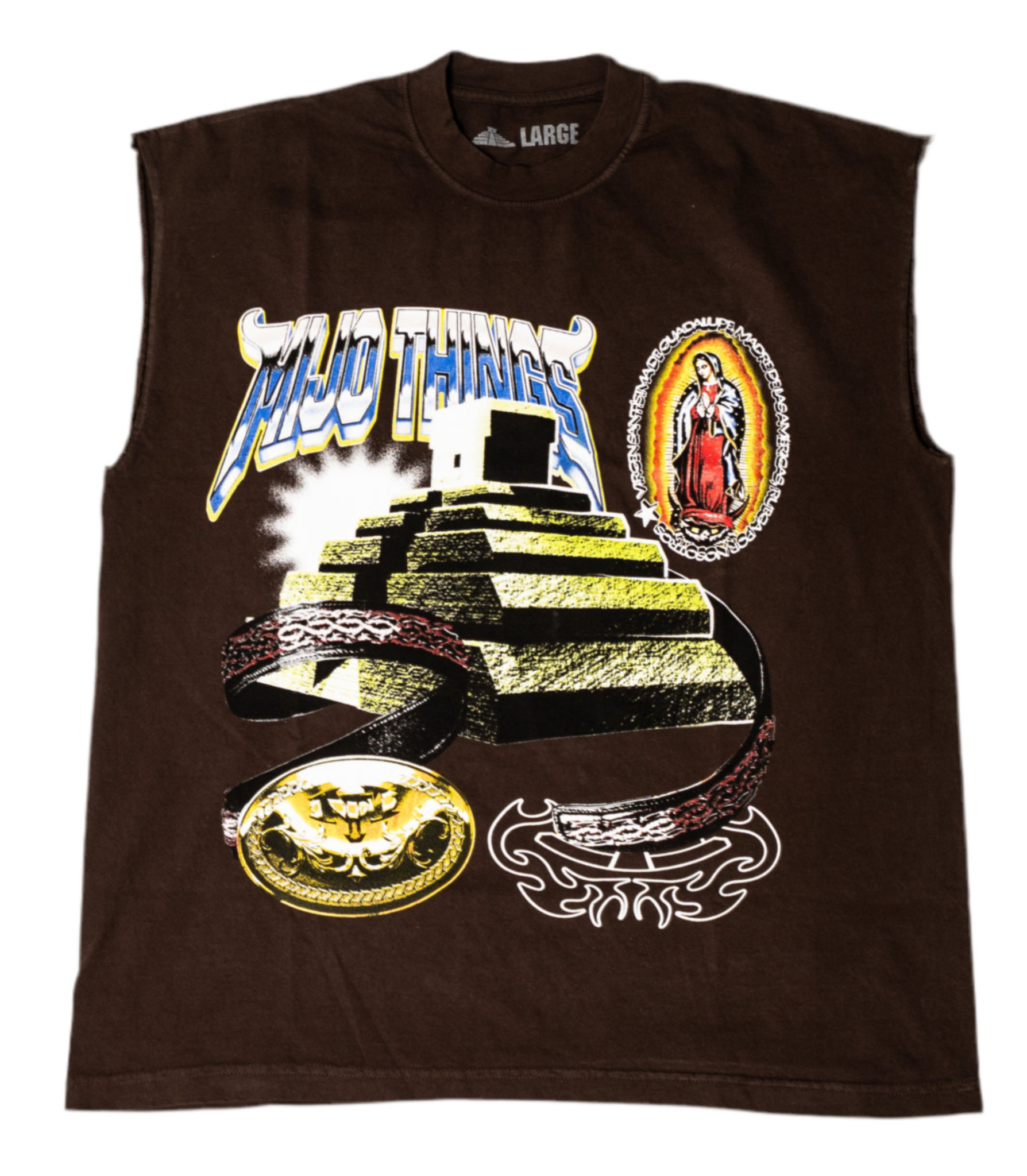 'Con Todo' Sleeveless Tee (Brown)