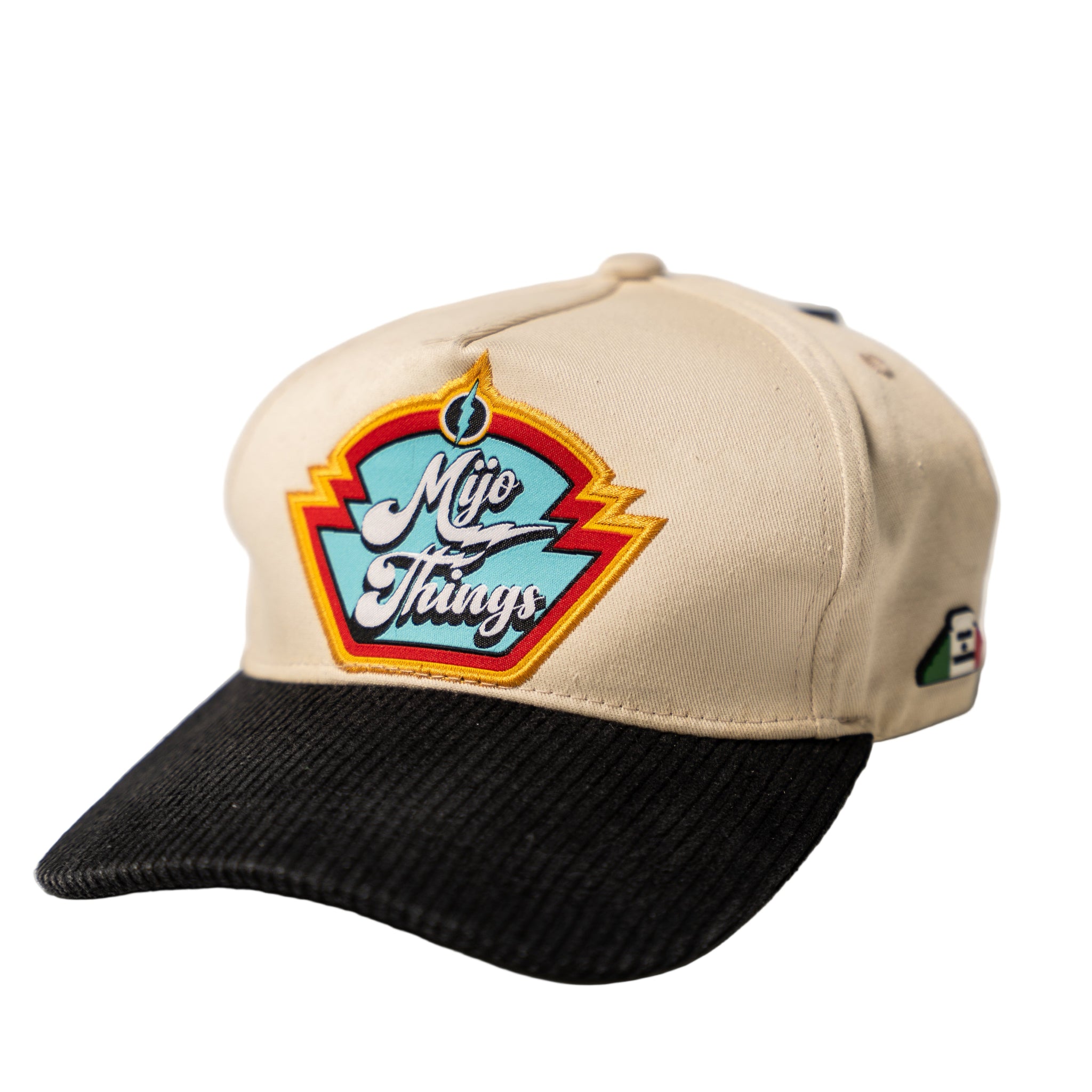Mijo Things Retro Beige & Black Panel Hat
