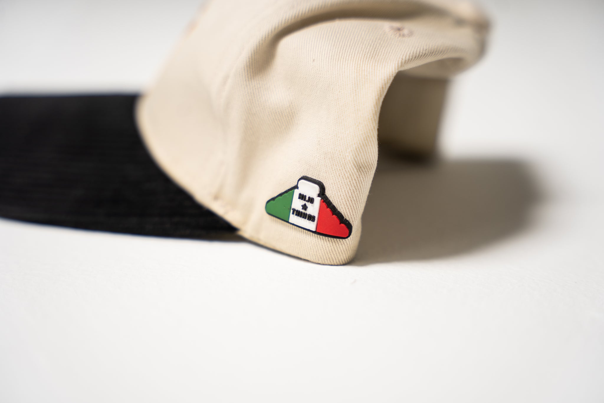 Mijo Things Retro Beige & Black Panel Hat