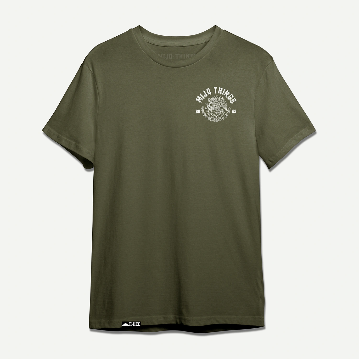 Mijo Things - Chicano Y Bravo Olive Short Sleeve T-Shirt