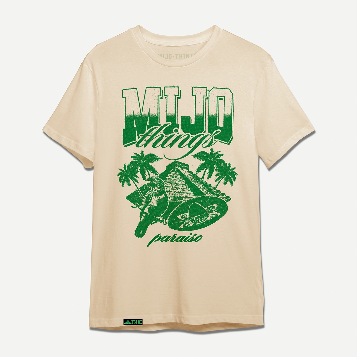 Mijo Things Paraiso Beige Short Sleeve T-Shirt