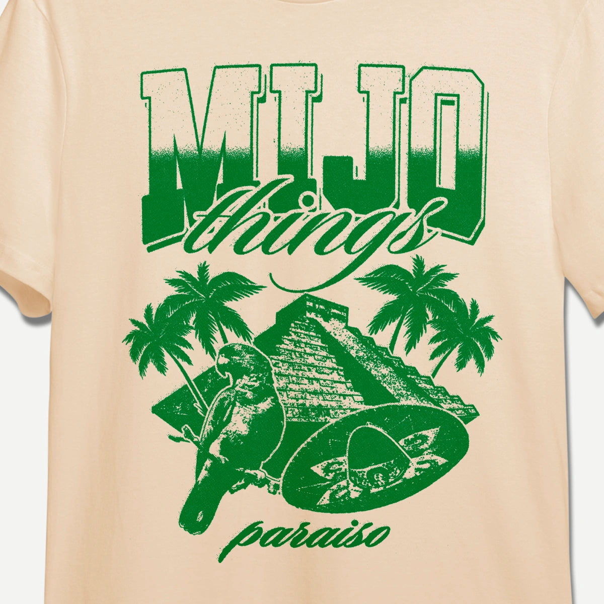 Mijo Things Paraiso Beige Short Sleeve T-Shirt